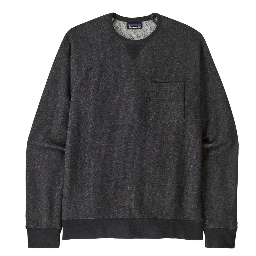 Patagonia Men's Mahnya Fleece Crewneck Sweater Sweatshirt Large Black $99